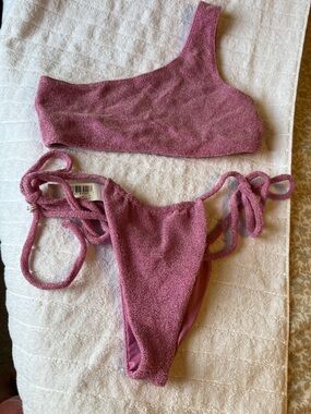 Frankie’s pink terry swim set